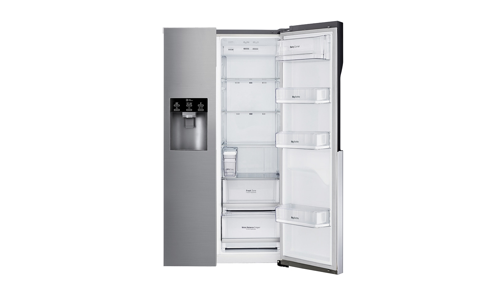 LG A++ Side-by-Side mit Eis-, Crushed Ice- und Wasserspender und Total No Frost, GSL561PZUZ